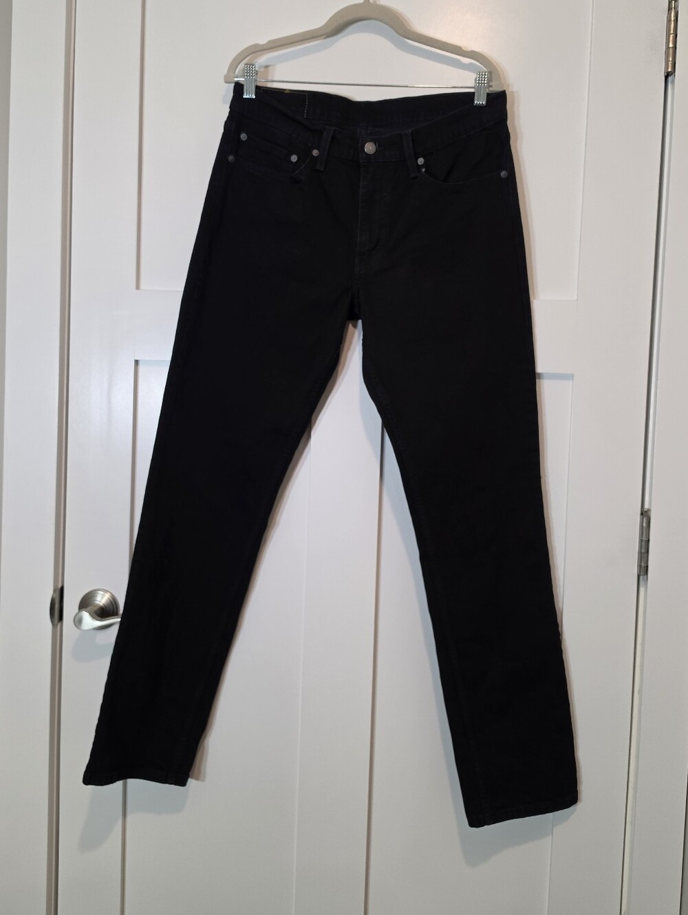 Levis 511 Slim Fit Black Denim Jeans Cotton Stretch Size 34x32.5"